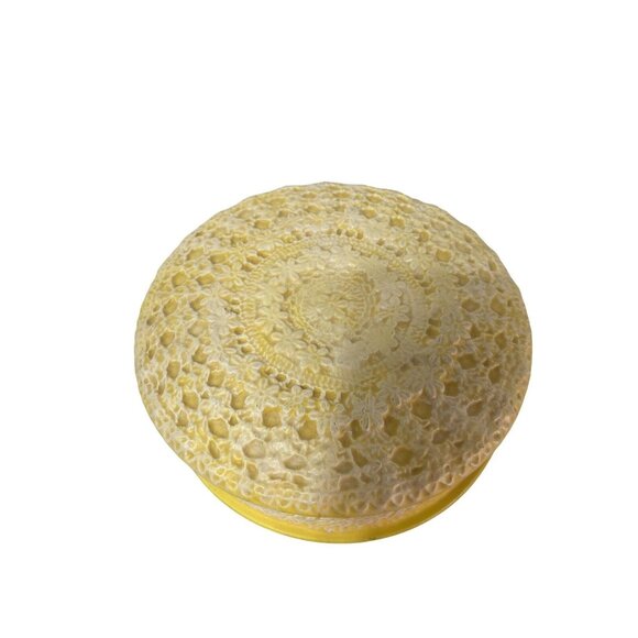 Dresser Powder Trinket Box Yellow Hobbiest Piece 6”x2” - Picture 5 of 7